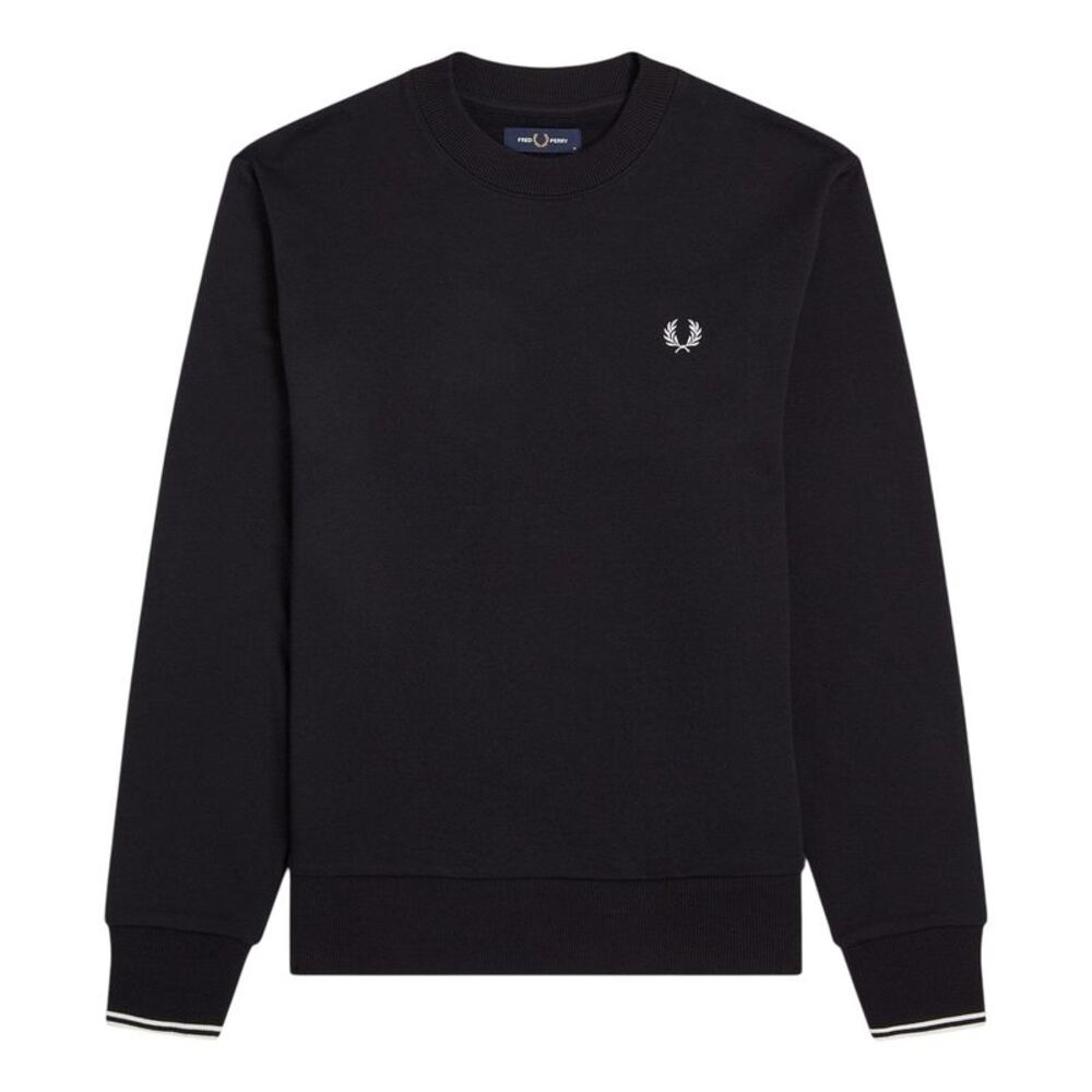 Fred Perry Mens Embroidered Logo Sweatshirt / Black